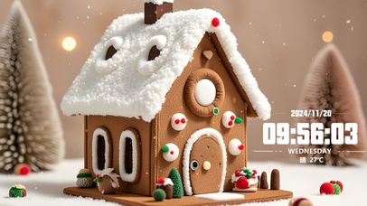 雪日小屋，冬天的温暖