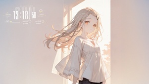唯美房间金发少女