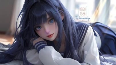 甜美清纯制服女孩	