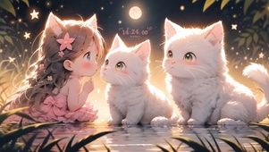 星空下女孩