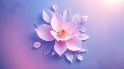 转运唯美护眼粉色花朵送好运创意