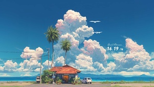 夏日海边的浪漫小屋