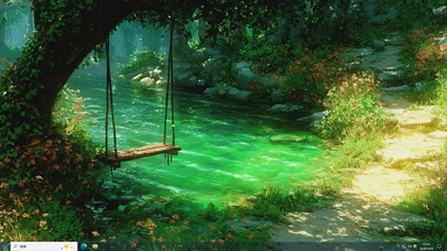 溪畔秋千-桌面主题