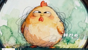 可爱萌宠小鸡桌面主题