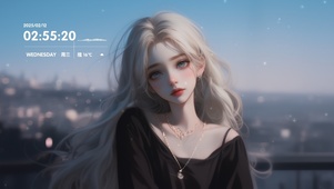 柔情白发女孩
