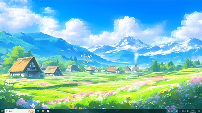 4K唯美平原小镇