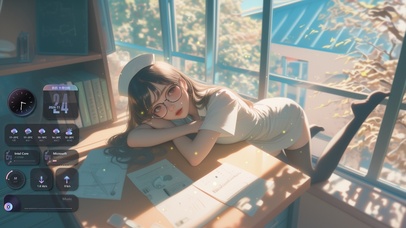 她的肌肤透出自然的光泽