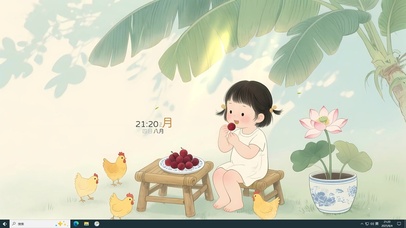 清新国风插画女孩