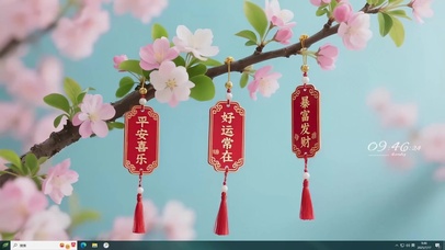 治愈祈愿花枝主题