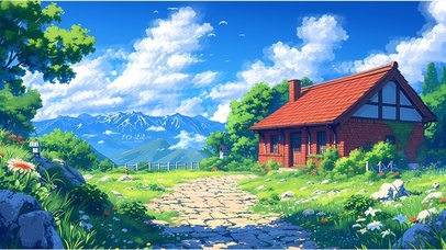 4K唯美乡村庭院小屋