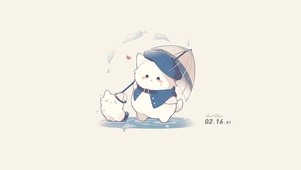 雨伞猫咪