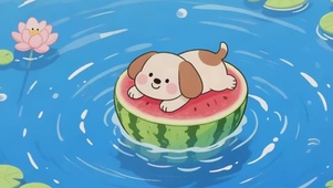 治愈萌趣清凉夏日小狗