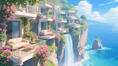 海边悬崖住宅区