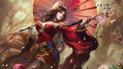 唯美古风桃花女神