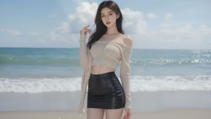 海边气质美女