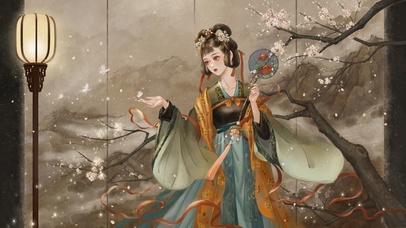 古风仕女插画壁纸