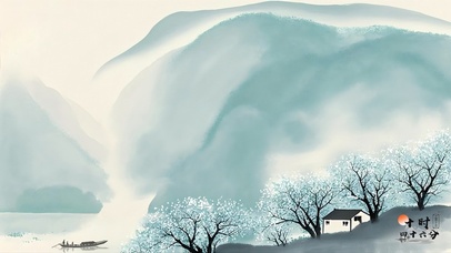 烟渡隐舟杏花村