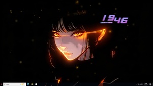 4k炫酷橙色眼睛美女