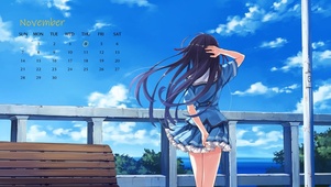 动漫女孩日历