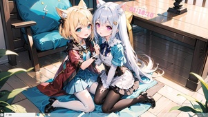 4k猫耳黑丝白丝美少女萝莉