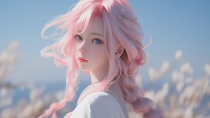 唯美可爱粉色美少女