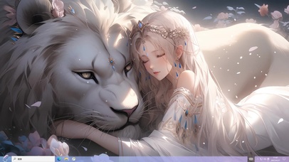 小清新少女和狮子