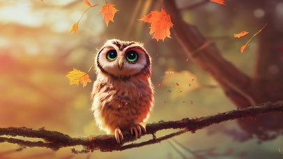 秋天猫头鹰