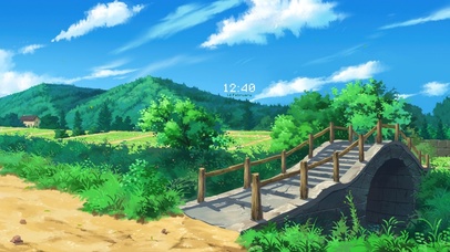 4K夏日清新护眼动漫村庄