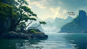 古韵青山绿水
