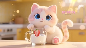 草莓可爱猫咪