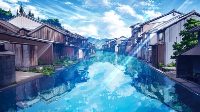 4K唯美治愈动漫江南小镇