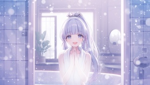 雪墨壁纸丨神里绫华丨浴室出浴丨