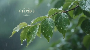 动态清新治愈雨景桌面