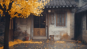 老屋门前的银杏树