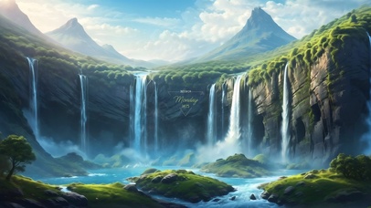 4k雄伟壮观瀑布