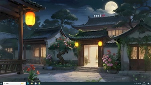 光影斑驳古风庭院