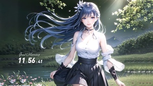4k小清新长发美少女