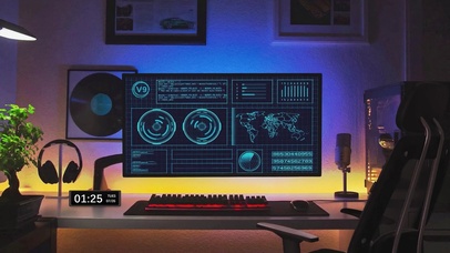 4K唯美治愈电脑房间