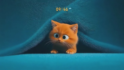 偷感大橘！（时钟鼠标组件）