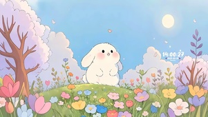 春天可爱小兔