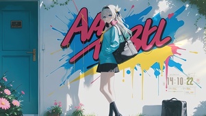 涂鸦墙少女