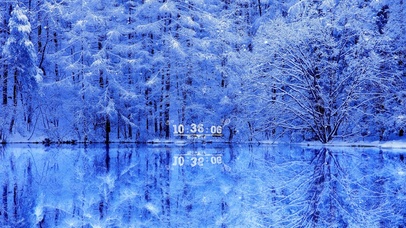 4k治愈湖面雪景