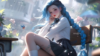 4K清纯JK制服长腿金克斯