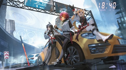 汽车上的少女们