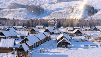 4K唯美治愈冬季村庄