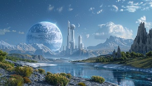 奇幻外星反重力河流