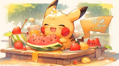 可爱西瓜皮卡丘