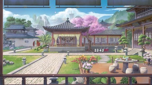 4K古风山庄庭院