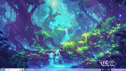 动漫场景神秘森林-桌面主题