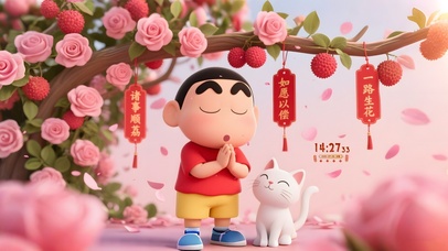 许愿祝福的小新